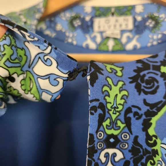 Joan Rivers Blue Open Front Lightweight Blazer Jacket Dressy Womens Size Large - Picture 4 of 9